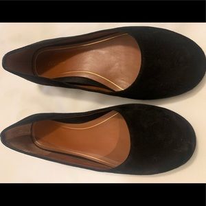 Bionic Black Suede & Gold Ballet Flat Shoes- NWOT- Size 7